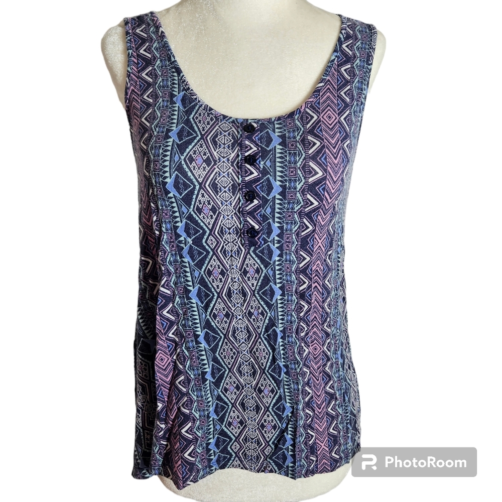 Pink Rose Multi Colored Tank